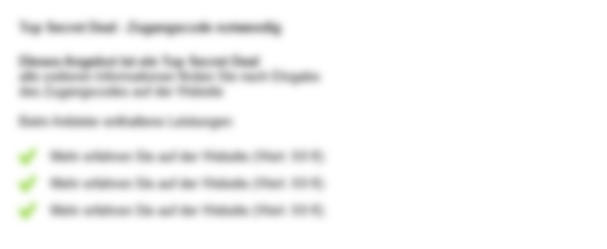 Top Secret Deals - Blurry Produktinfo